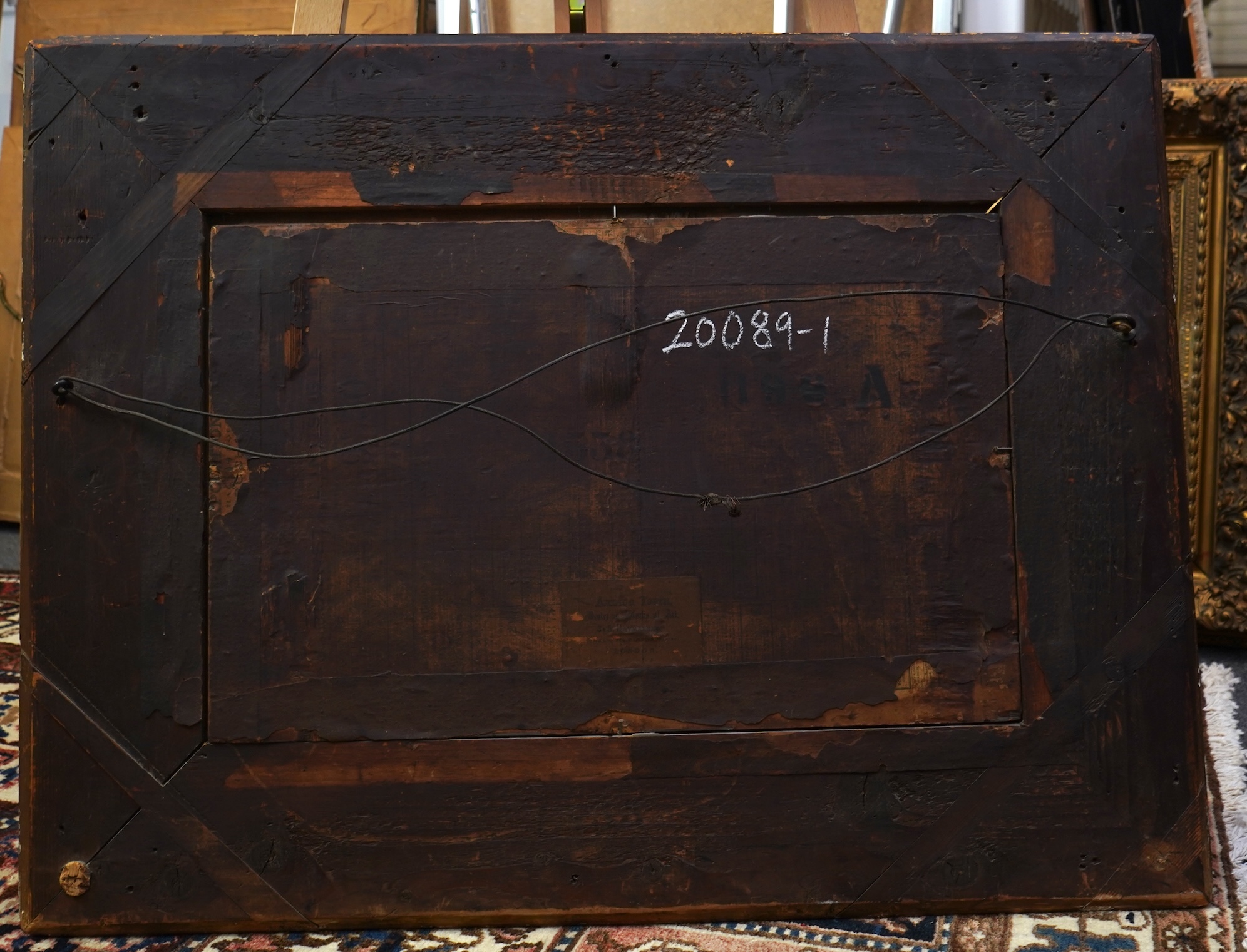 Victor-Pierre Huguet, French 1835-1902, Orientalist scene with Arabs on horseback